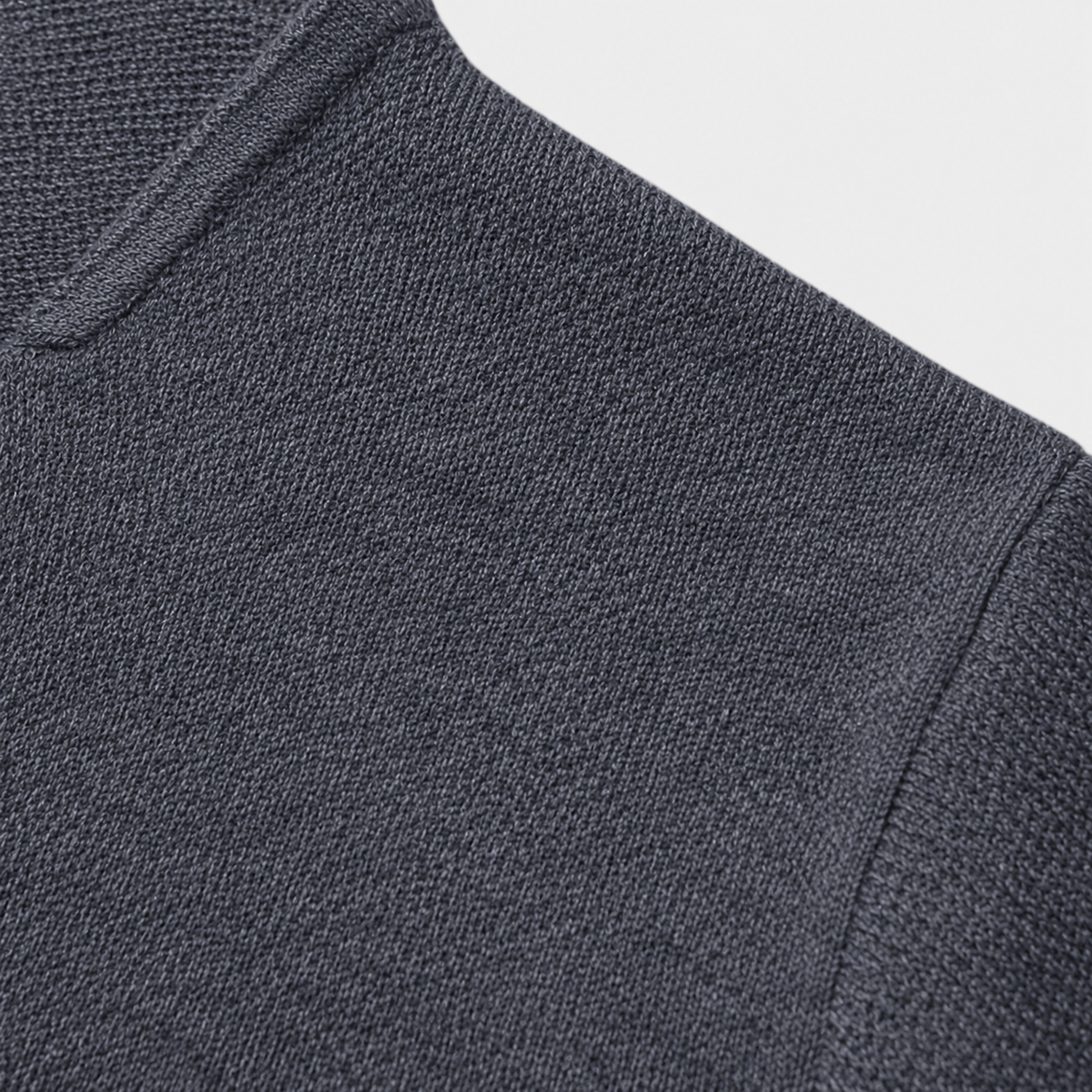 Mens cardigan in Gray, close-up of the knit