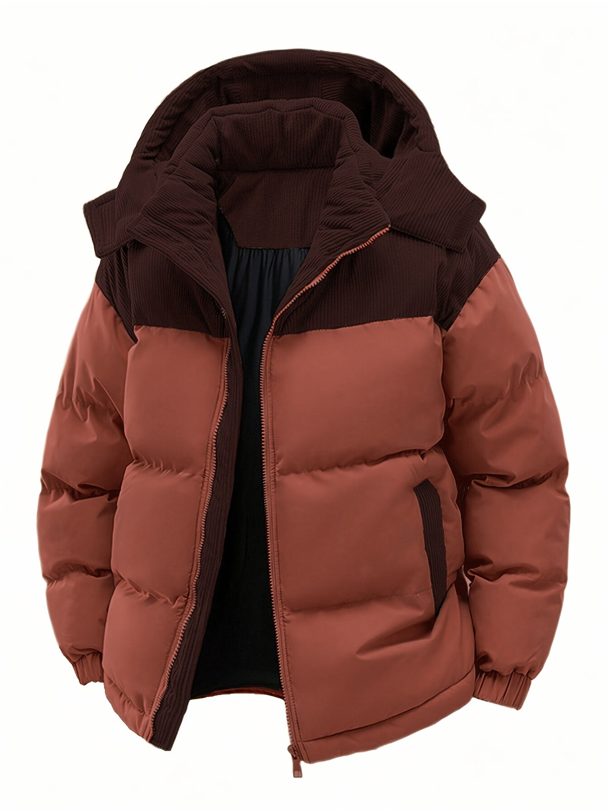 Rust Puffer Jacket for men