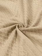 Mens mock neck sweater in Khaki, raised diamond knit texture