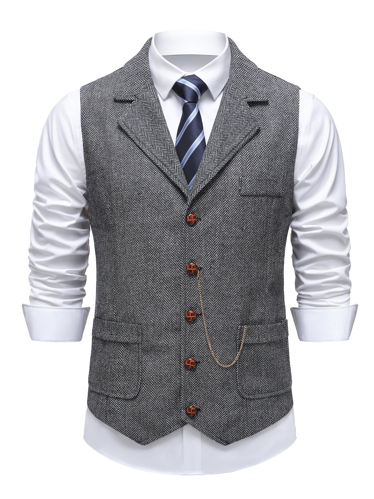 Gray Suit Vest for men
