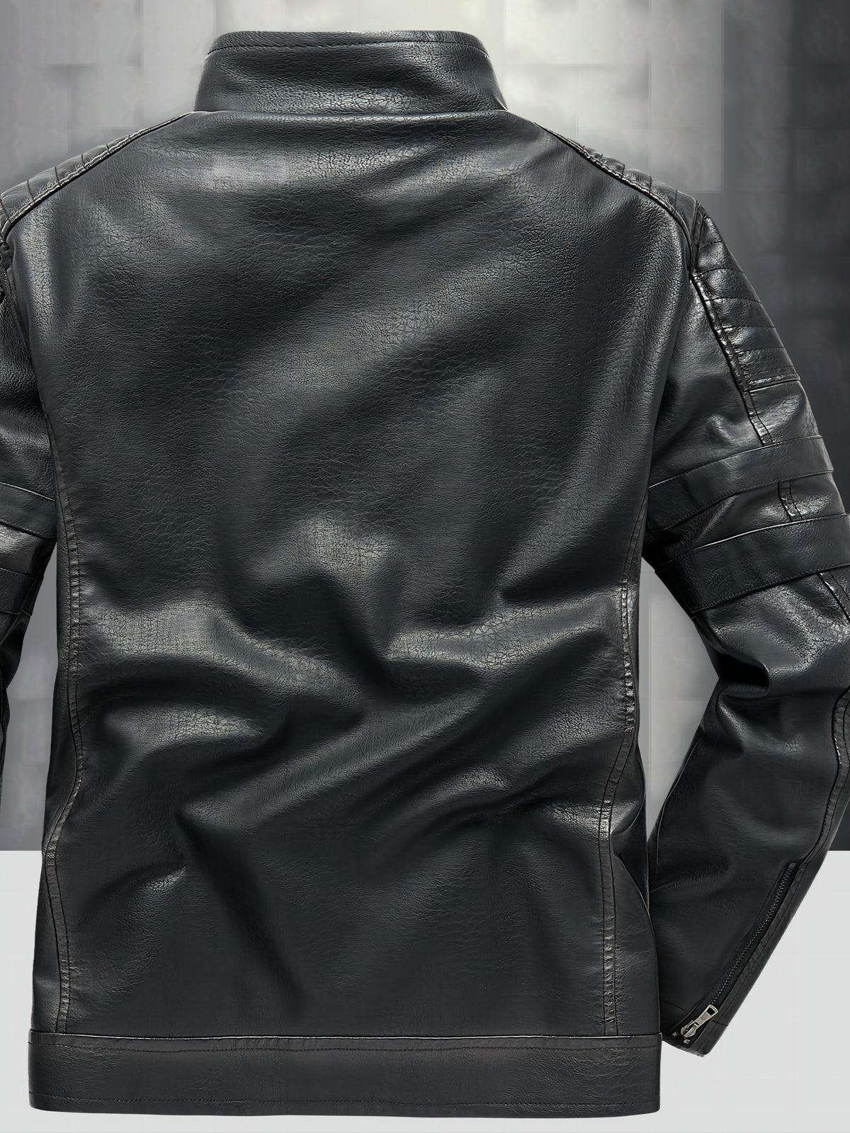 Leather Biker Jacket for men, detail 2