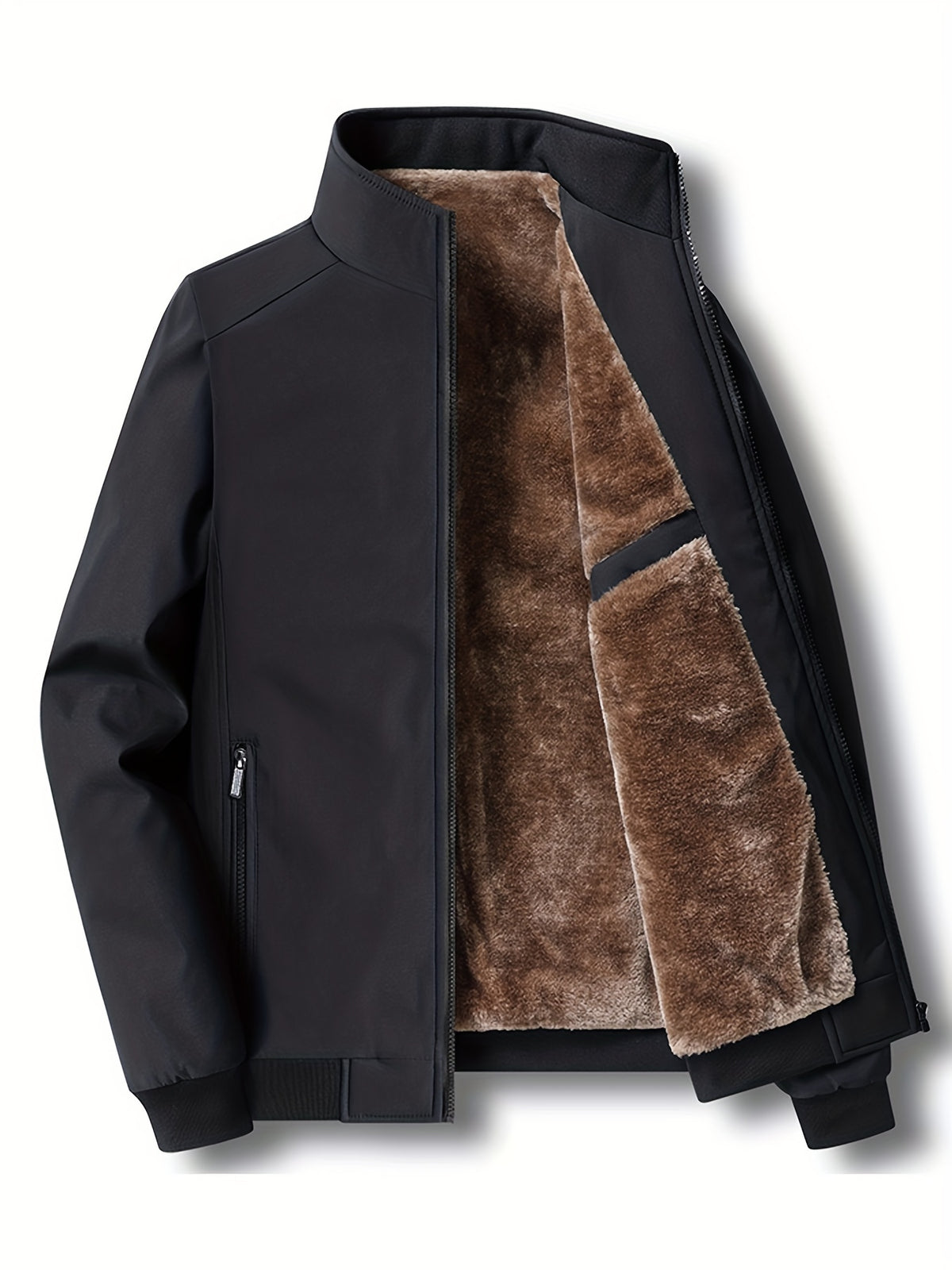 Fleece Jacket with Stand Collar