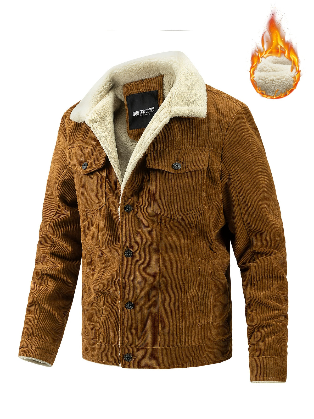 Sherpa Lined Corduroy Jacket for men, detail 1