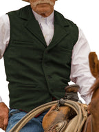 Herringbone Suit Vest for Men with Button Front