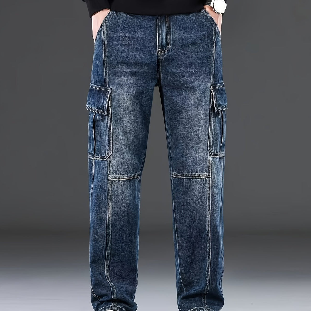 Blue Cargo Jeans for men