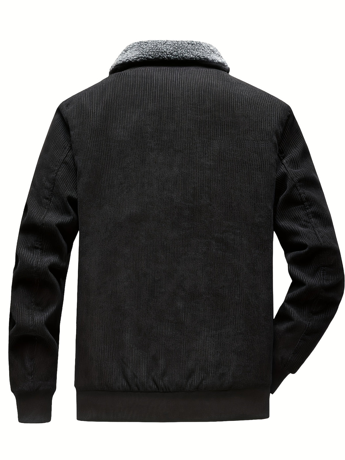 Chest Pockets Shirt Jacket with Sherpa Lining