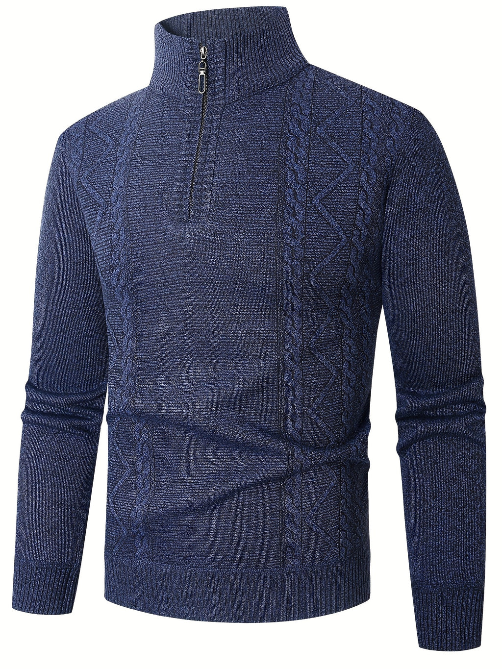 Navy Quarter Zip Sweater for men