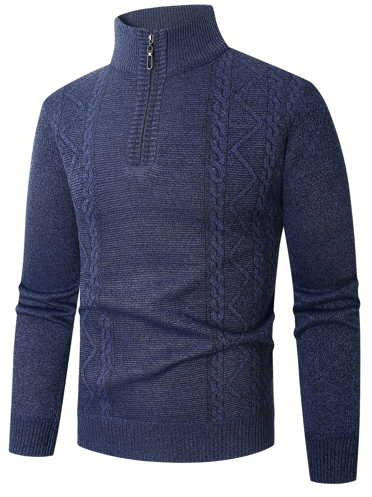 Navy Quarter Zip Sweater for men