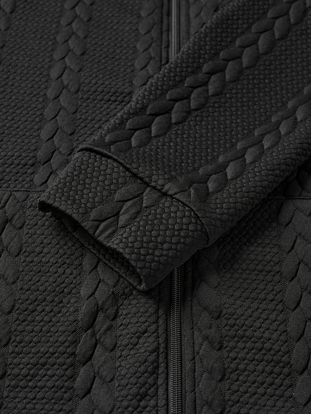 Cable Knit Zip Hoodie for men, detail 4