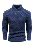 Blue Shawl Collar Sweater for men