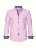 Mens dress shirt in Pink, front view