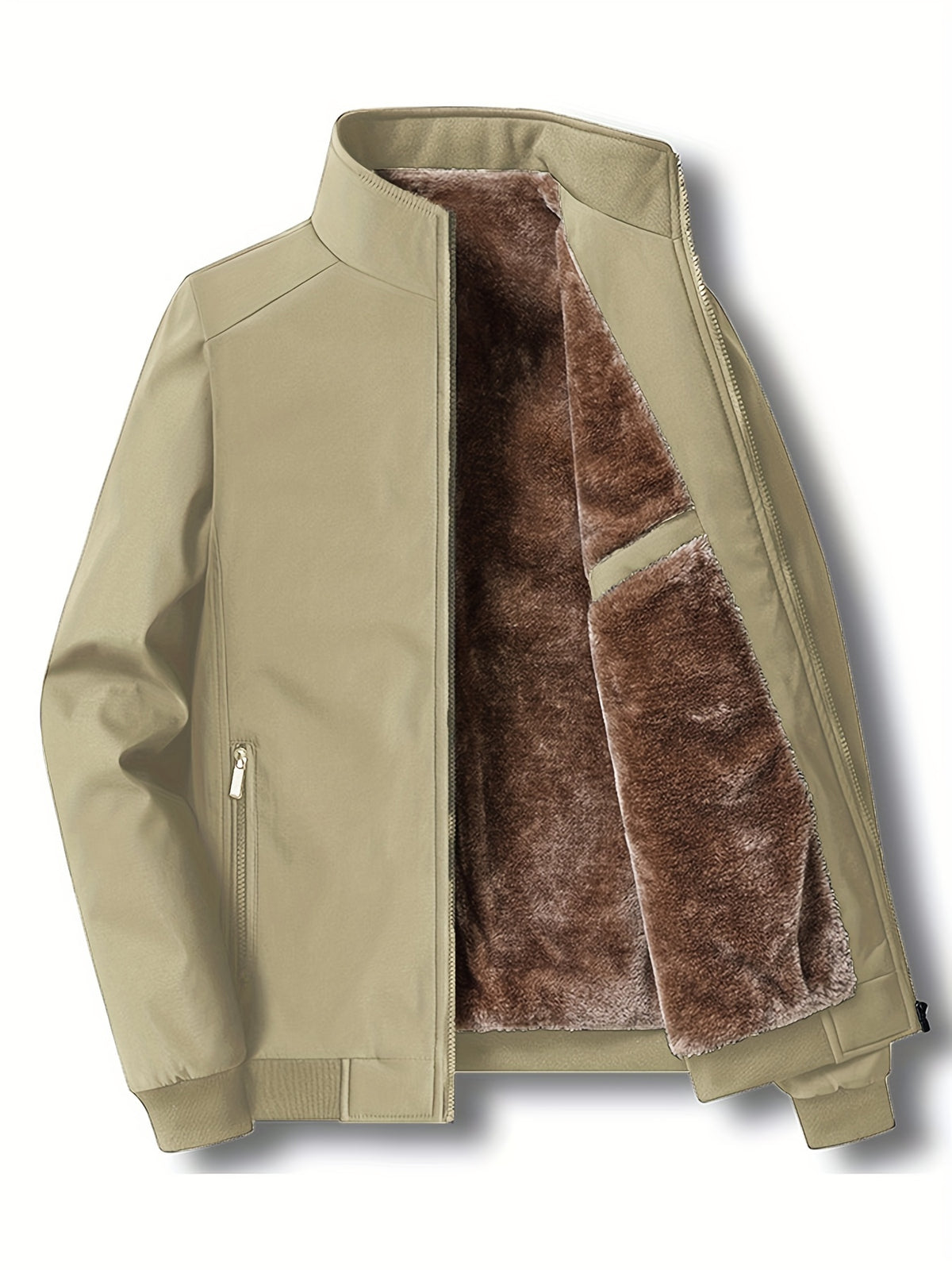 Fleece Jacket with Stand Collar