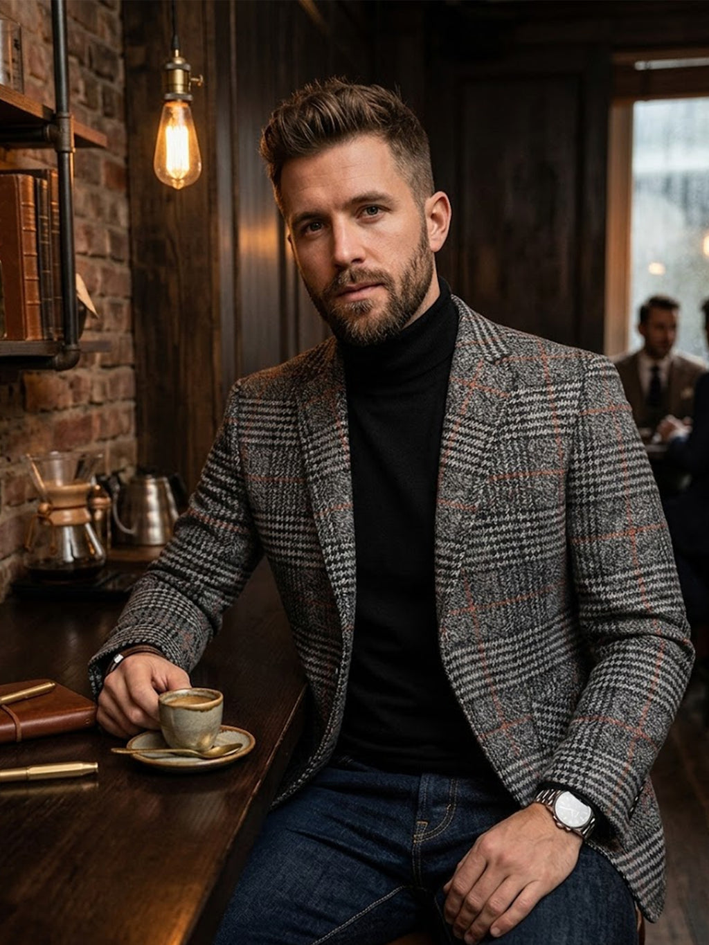 Gray Check Blazer for men, view 10