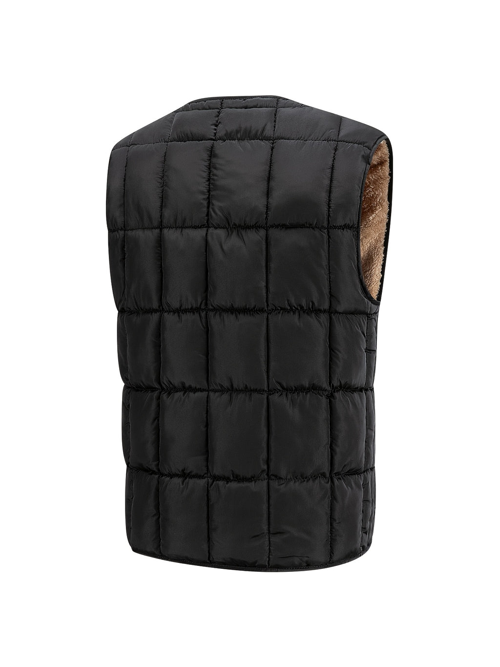 Black Quilted Vest for men, view 23