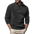 Black quarter Zip Pullover for Men