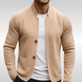 Beige Knit Cardigan for men