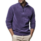 Purple quarter Zip Pullover for Men