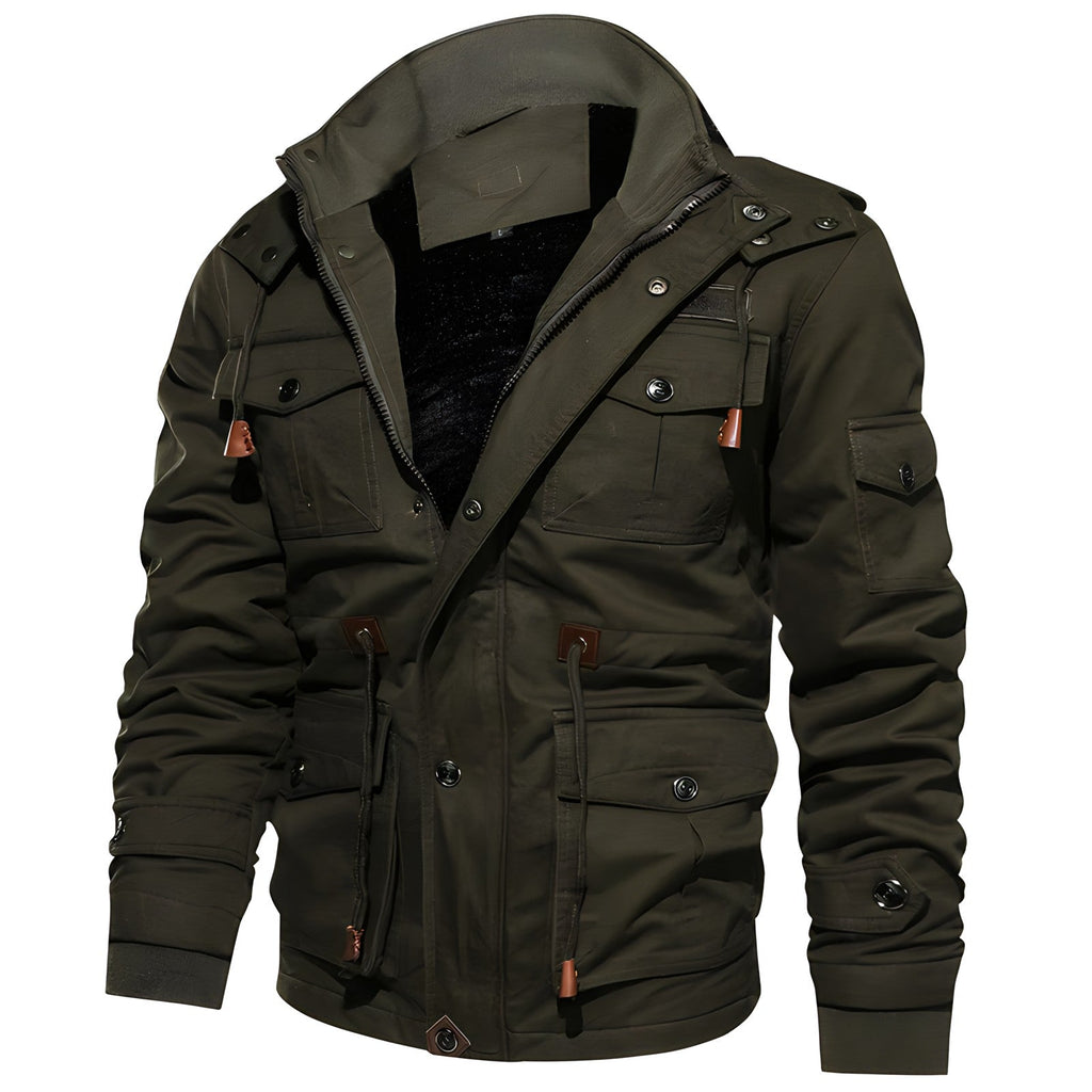 Hooded Military Jacket for men, detail 1
