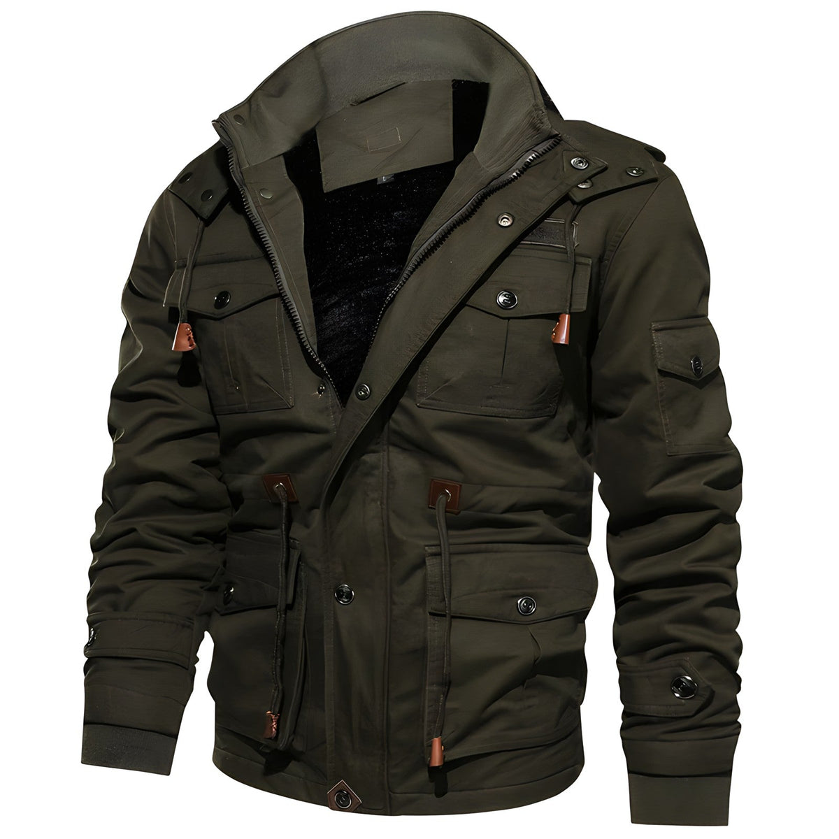 Hooded Military Jacket for men, detail 1