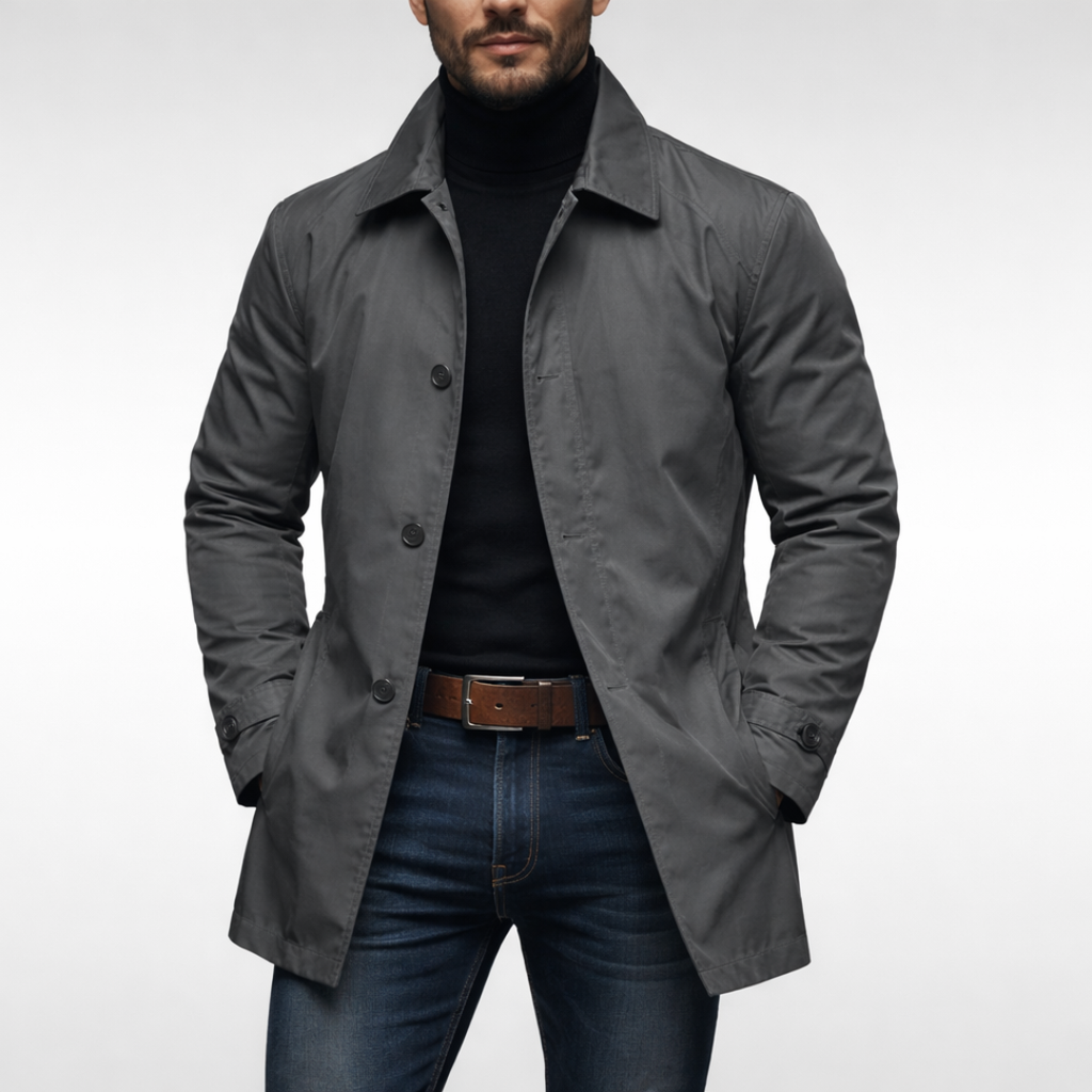 Gray Car Coat for men