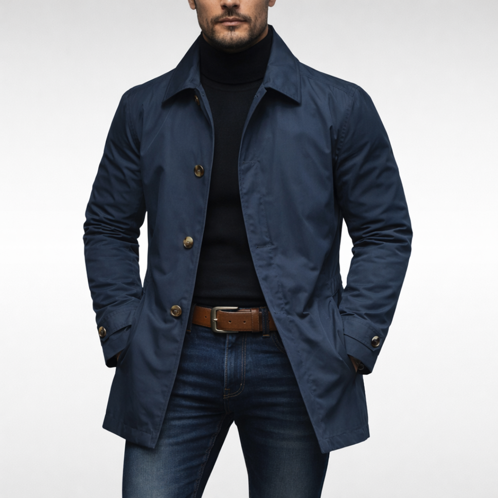 Blue Car Coat for men