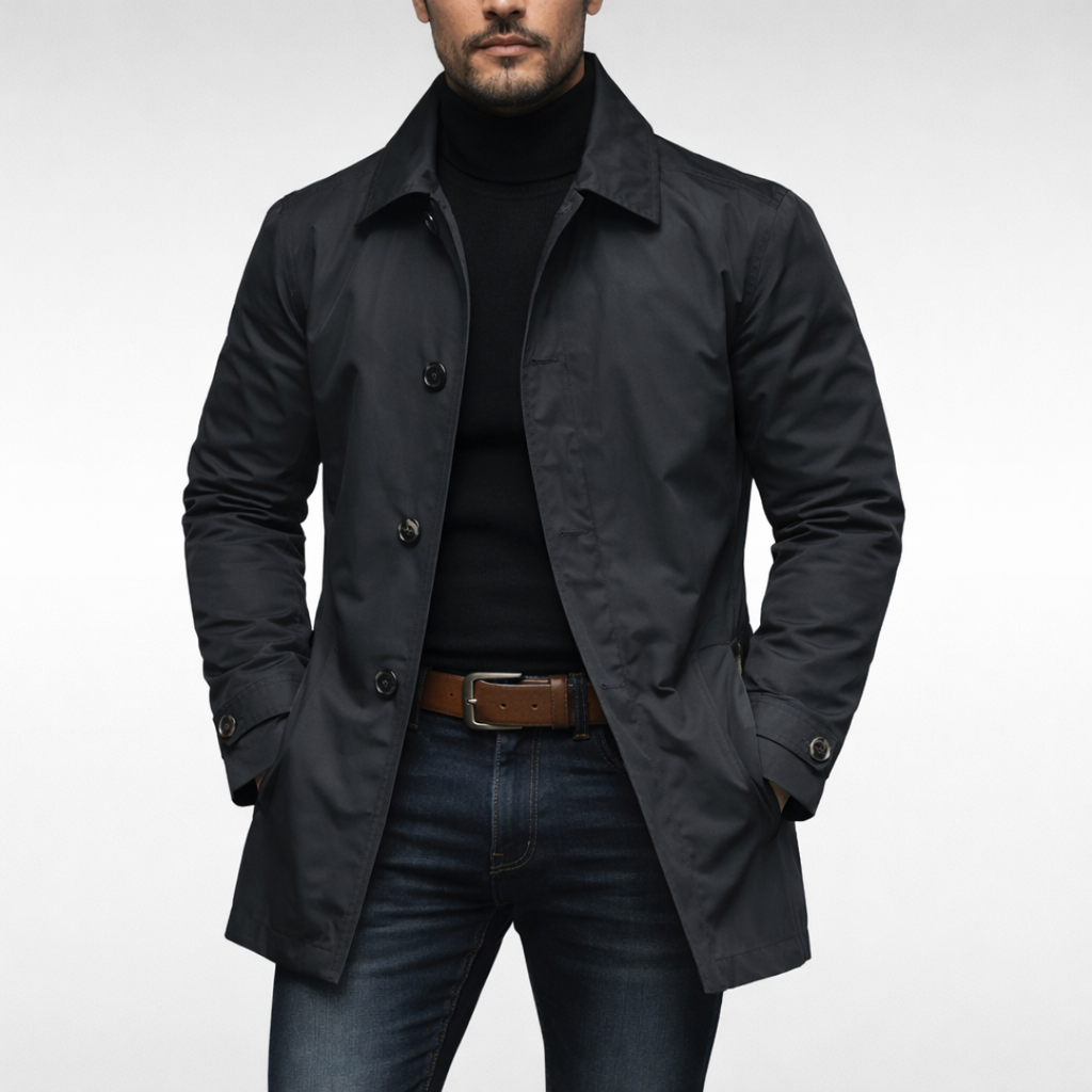 Black Car Coat for men