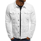 White trucker Denim Jacket for Men