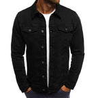 Black trucker Denim Jacket for Men