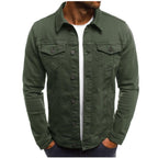 Green trucker Denim Jacket for Men