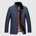 Navy Quilted Winter Jacket for men