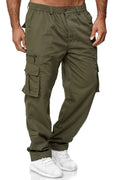 Olive elastic Waist Cargo Pants for Men