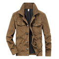 Khaki Corduroy Trucker Jacket for men