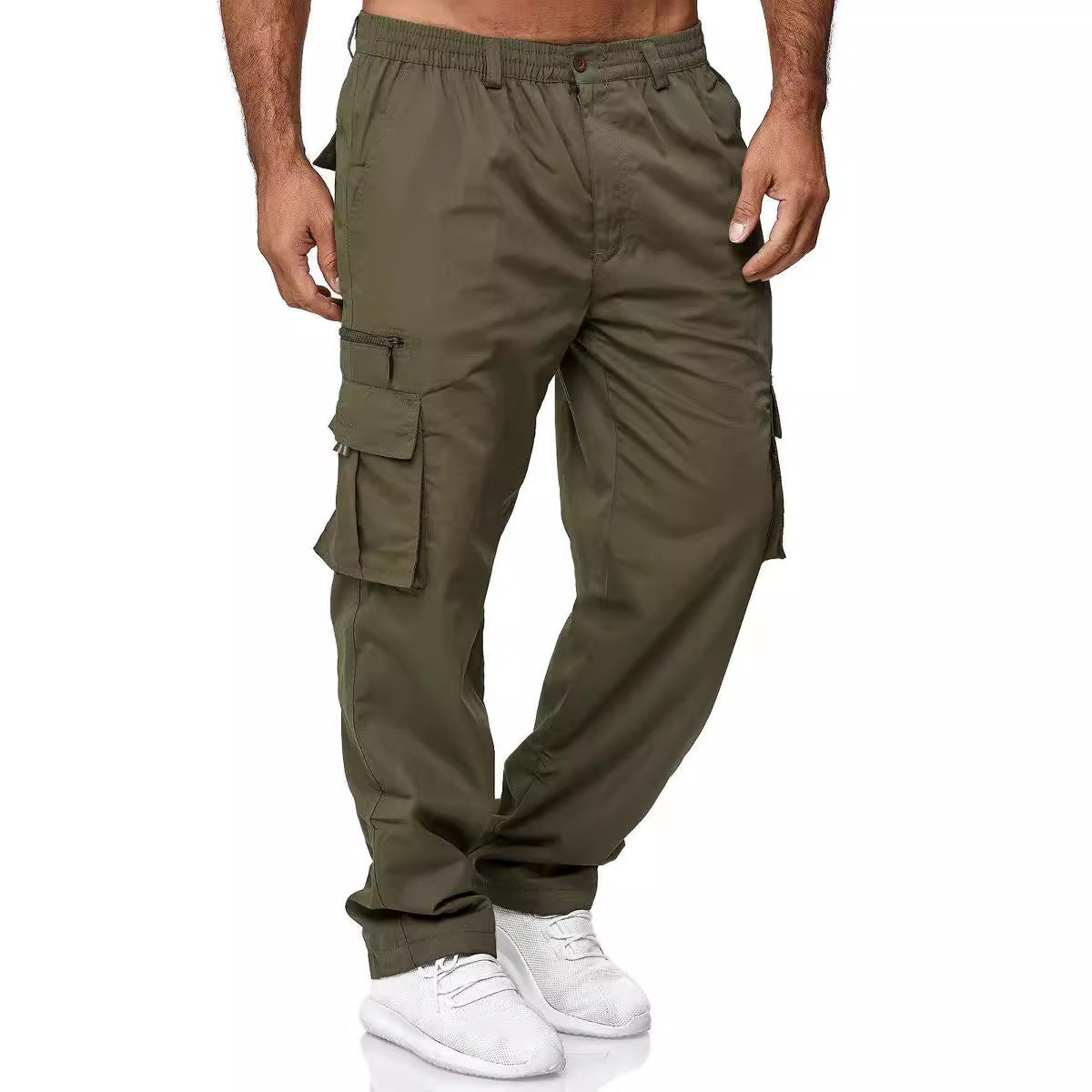 Elastic Waist Cargo Pants for Men, view 1