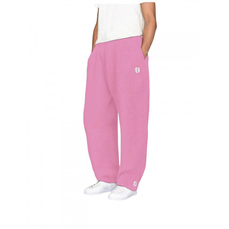 Mens sweatpants in Pink, front view