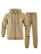 Hooded Tracksuit for Men in Camel