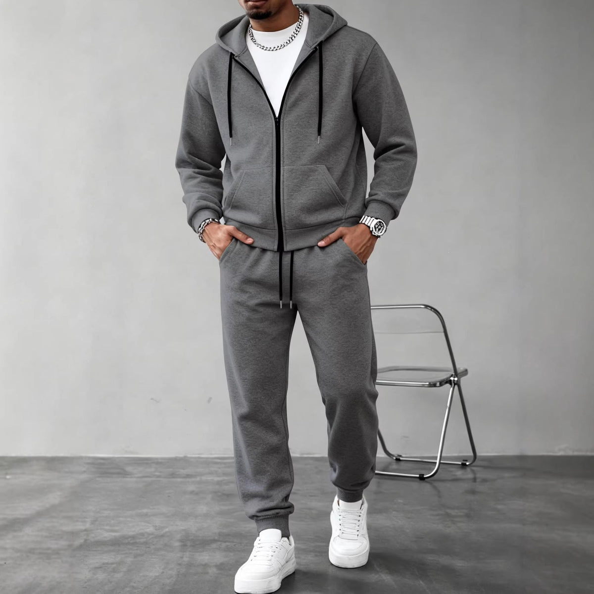 Hooded Tracksuit for Men, view 2