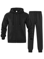 Hooded Tracksuit for Men in Black