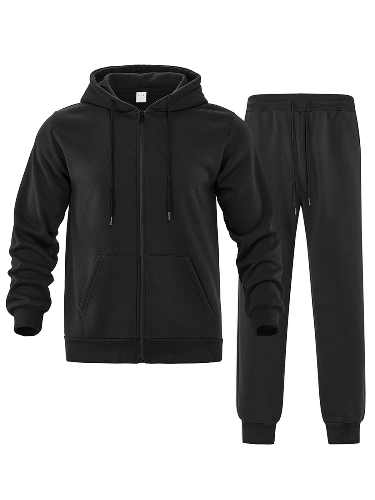 Hooded Tracksuit for Men in Black