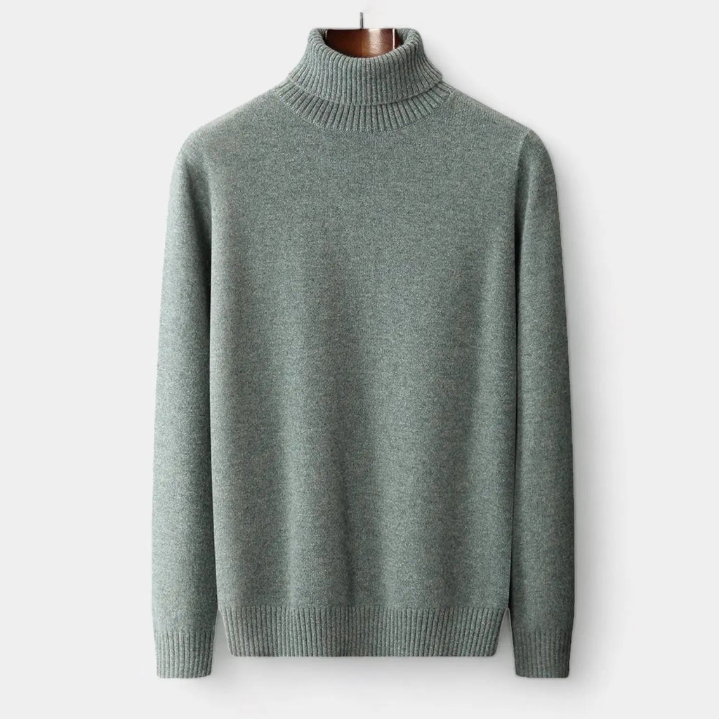 Turtleneck Crewneck Sweater with Fine Knit