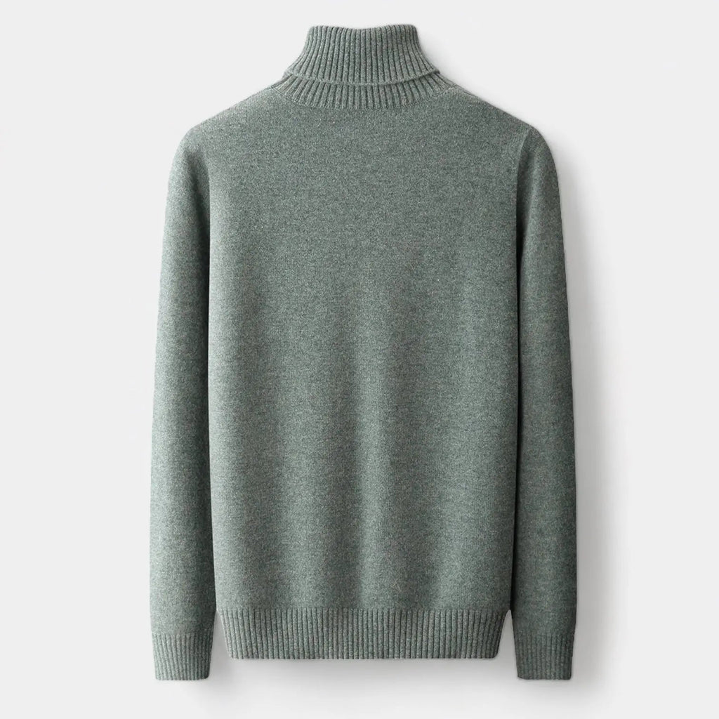 Turtleneck Crewneck Sweater with Fine Knit