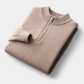 Quarter Zip Sweater with Mock Neck
