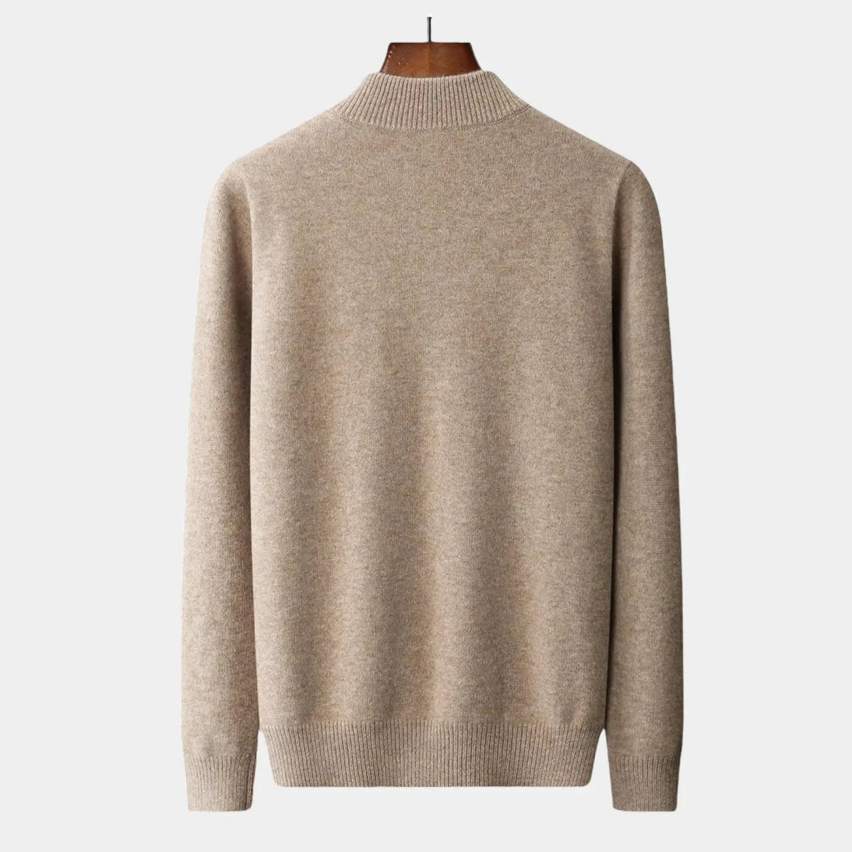 Quarter Zip Sweater with Mock Neck