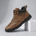 Brown lace Up Ankle Boots for Men