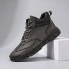 Gray lace Up Ankle Boots for Men
