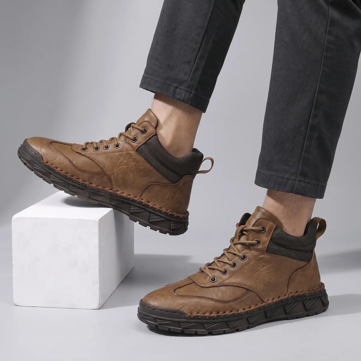 Lace Up Ankle Boots for Men, view 3
