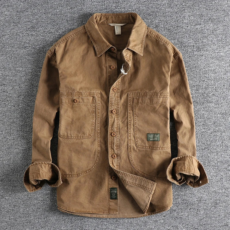 Rust Shirt Jacket for men
