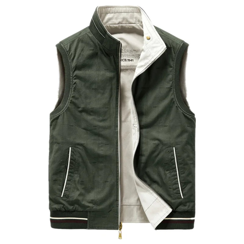 Olive Utility Vest for men