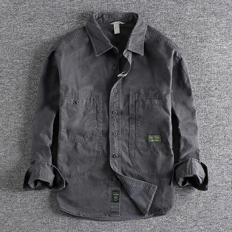 Charcoal Shirt Jacket for men