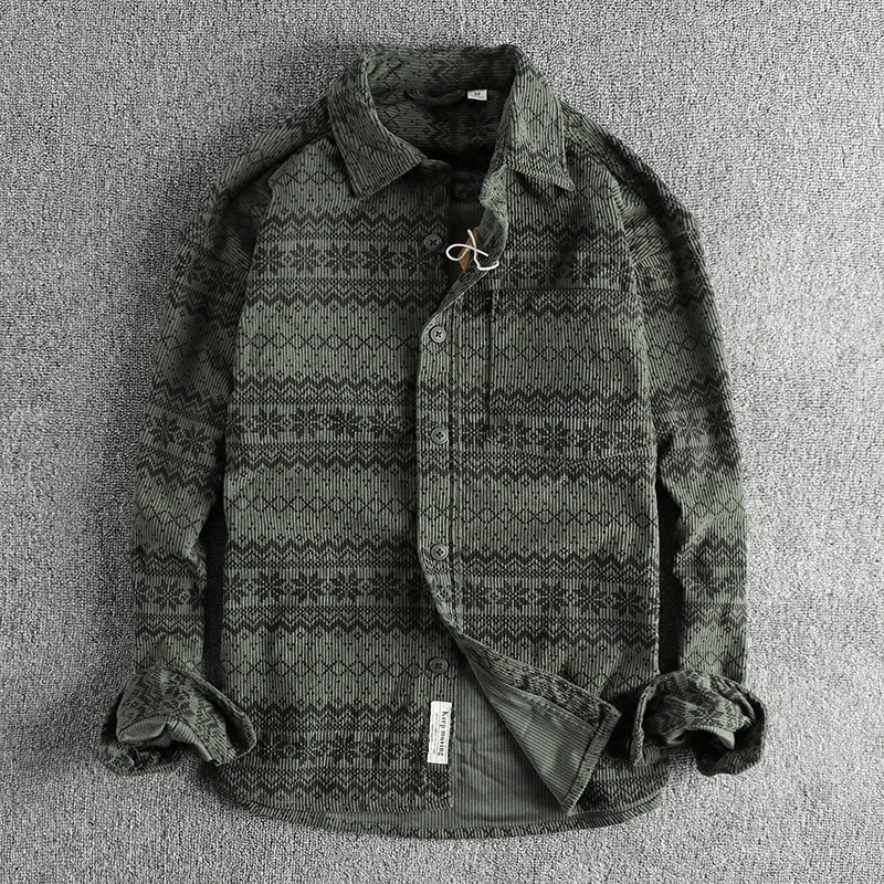 Green Shirt Jacket for men