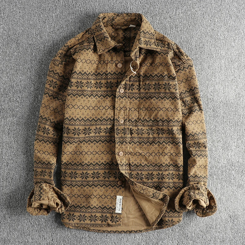 Tan Shirt Jacket for men
